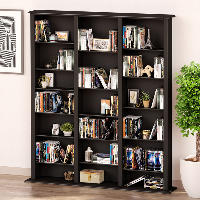 Etagere Multimedia A 27 Tablettes Reglables – Noir