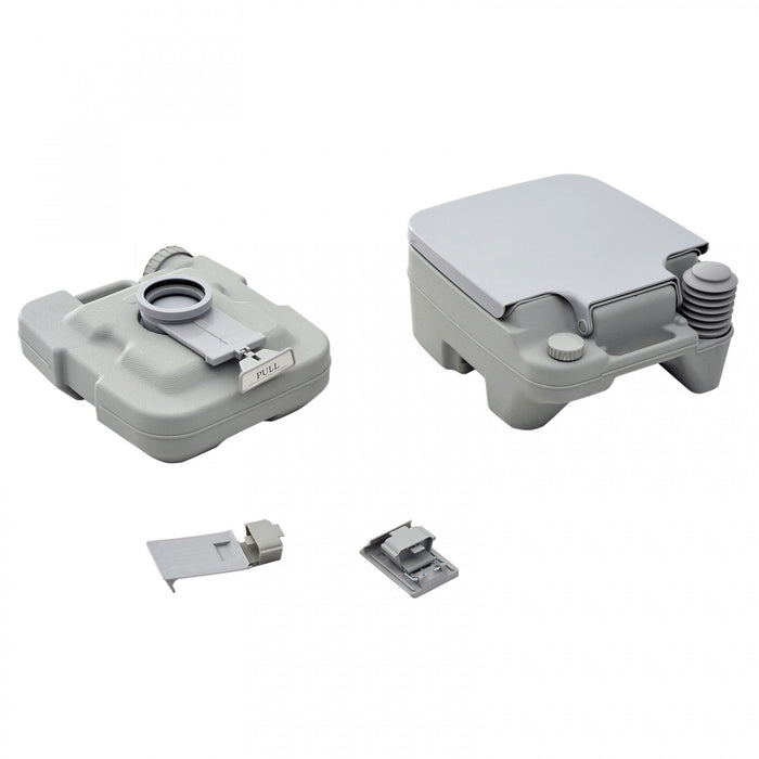 Toilettes portables d'exterieur Outsunny avec reservoir a chasse d'eau pour le camping, la navigation de plaisance et les voyages en voiture, capacite de 10 litres (2,6 gallons).
