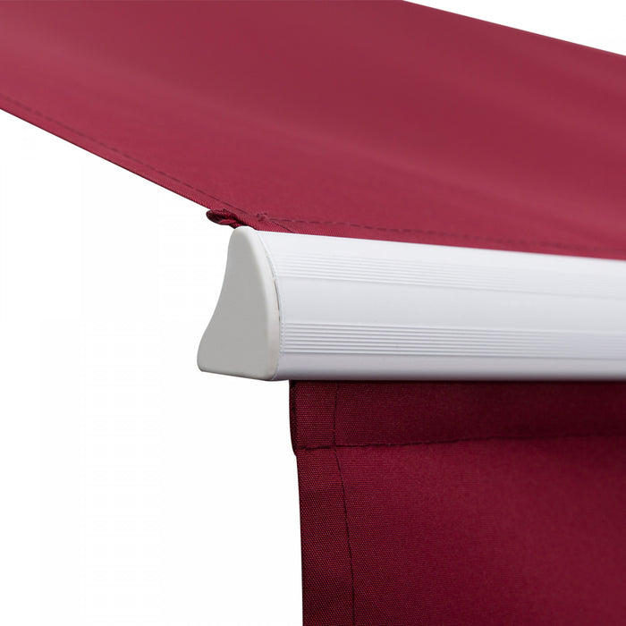 Outsunny Auvent Retractable Auvent De Terrasse Au Soleil Abri Rouge