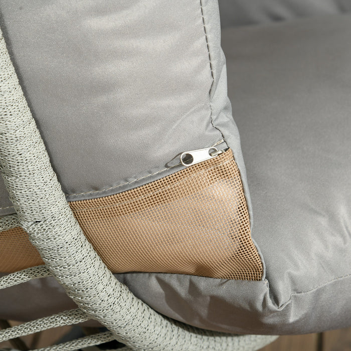 Outsunny Fauteuil œuf suspendu avec coussin epais, chaise balancelle