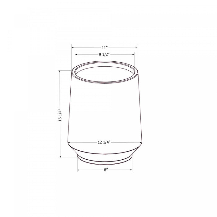 Cache-pot Dalya 16 po - gris chiné