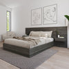Milano Floating Nightstand Extension Panel Set of 2 | Panneau d'extension et table de nuit Milano