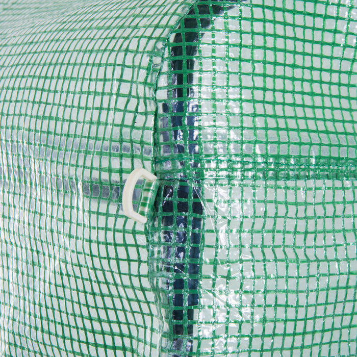 Outsunny Grande Serre De Plain-pied, Serre Tunnel 20'x10'x6', Vert