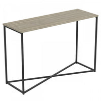 Console de 44 po - taupe foncé avec base en métal noir