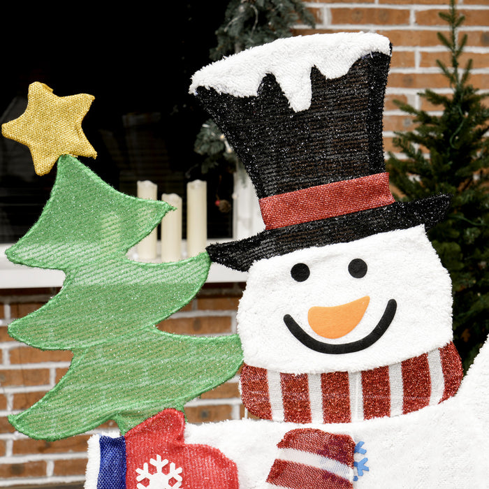 Outsunny Bonhomme de neige lumineux de 4pi, decoration de Noel
