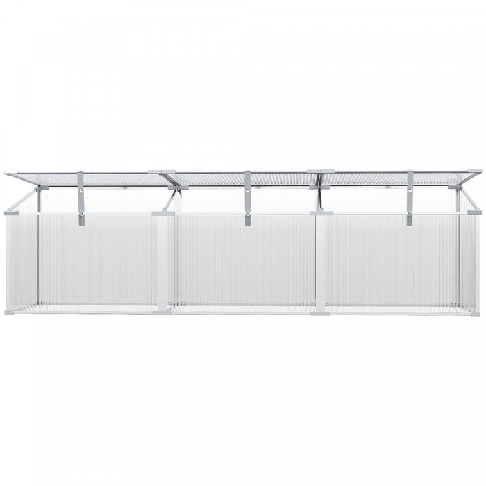 Outsunny Serre A Cadre Froid Avec Dessus Ouvrable, 71\" X 21\" X 20\"