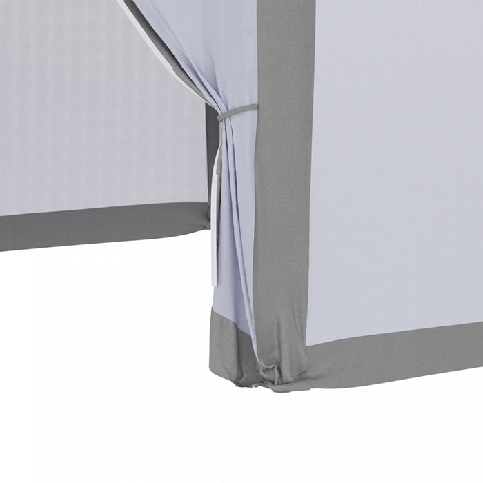 Outsunny Tente De Reception, Tonnelle De Terrasse Avec Filet, Gris Fonce