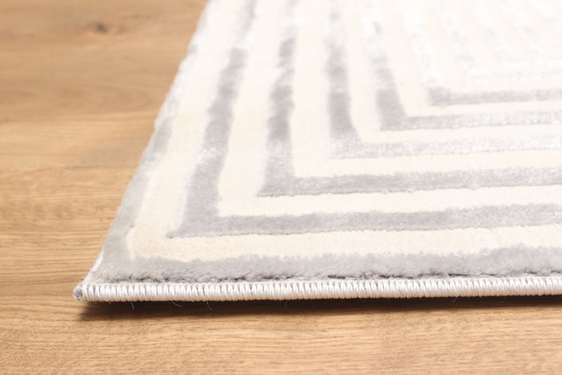 Tapis Contemporain/Moderne Ramona 5'0\" x 8'0\" en Gris