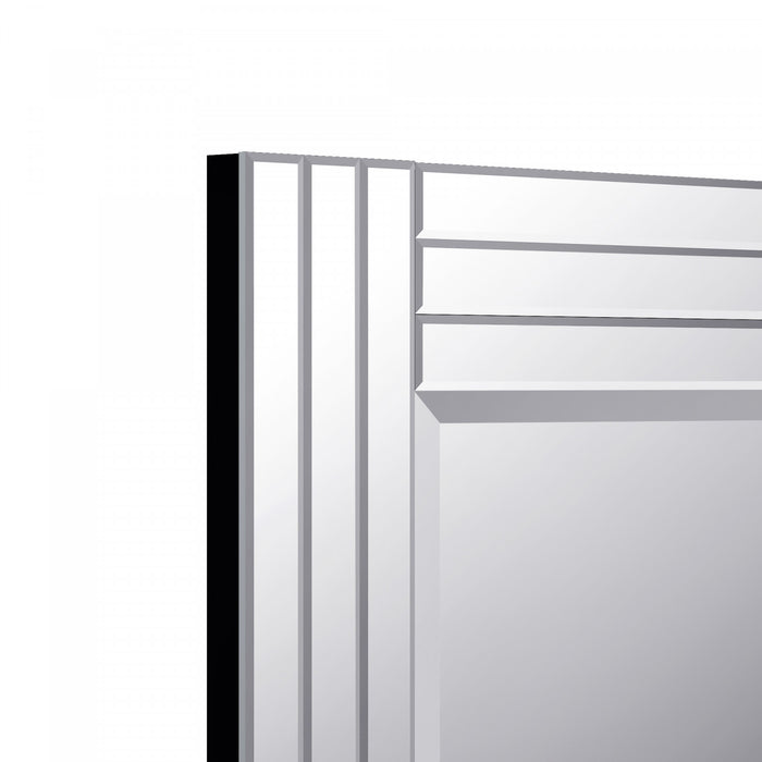 Foundry Miroir Rectangulaire Tout en Verre de 30 Pouces Chrome