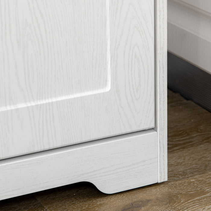 HOMCOM Armoire de rangement, armoire de cuisine autoportante, blanc