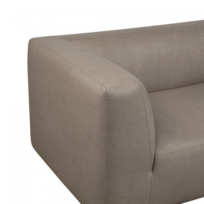 Canape contemporain moderne Lukas 89\" tapisse en taupe