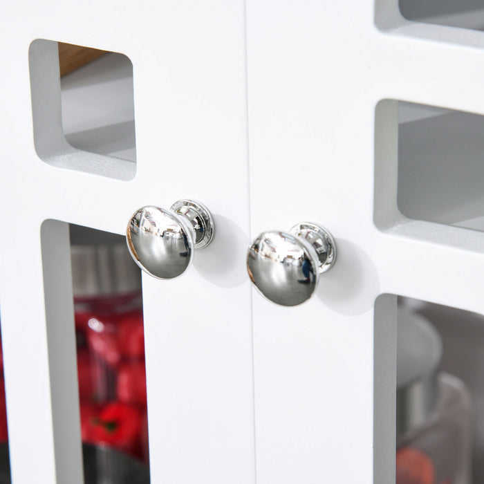 HOMCOM Buffet Moderne avec Portes Ajourees et Etagere, Armoire