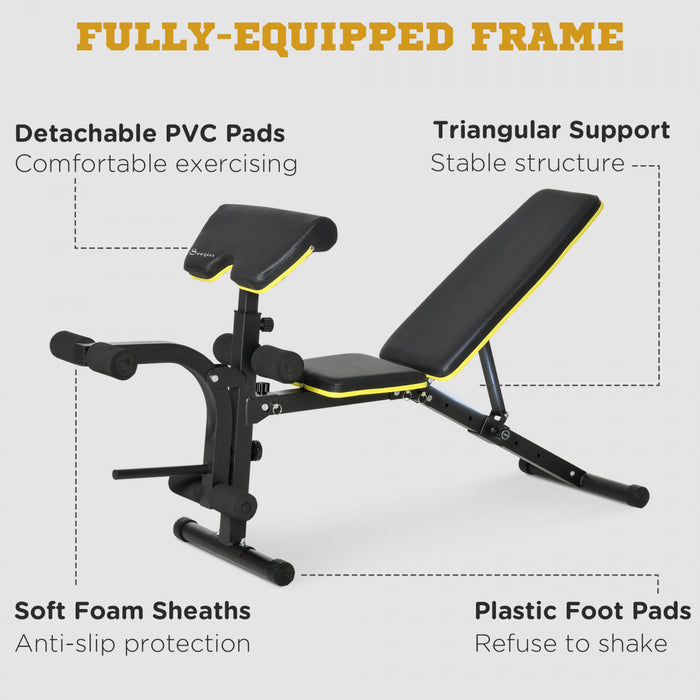 Soozier Banc de musculation multifonctionnel Banc d'halteres dossier