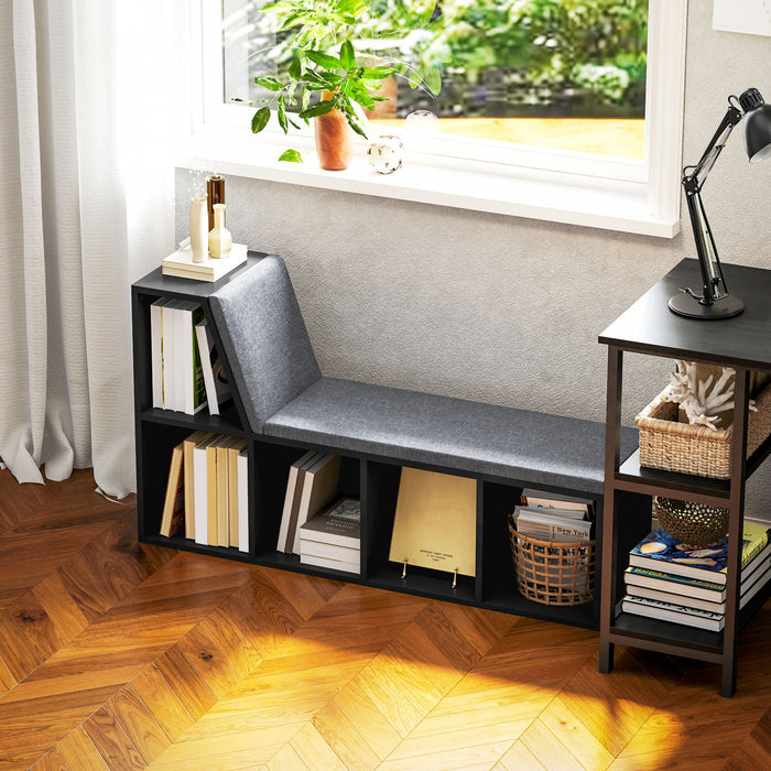 HOMCOM Bibliotheque pour enfants a 5 casiers avec etageres de rangement