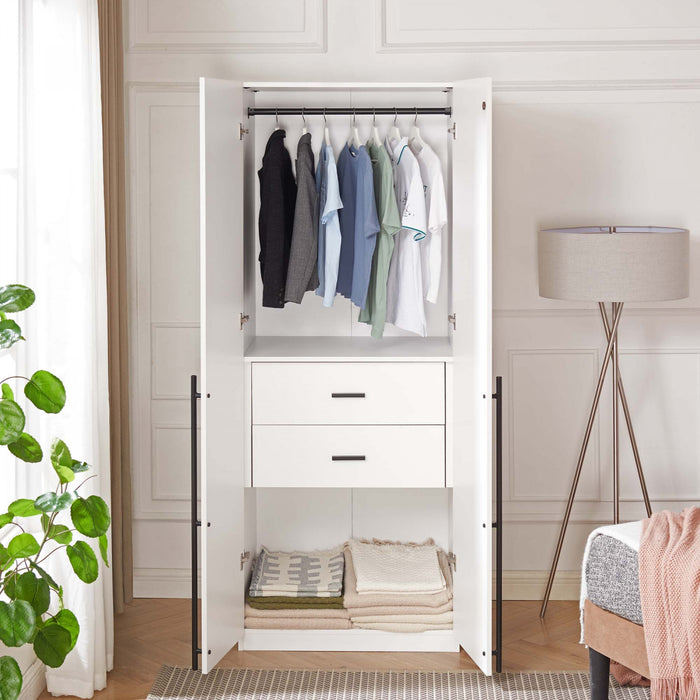 Armoire moderne Lee 32\" en blanc