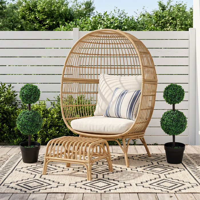 Outsunny Ensemble de 2 Topiaires en Boule, Decoration de Salon, Vert Fonce