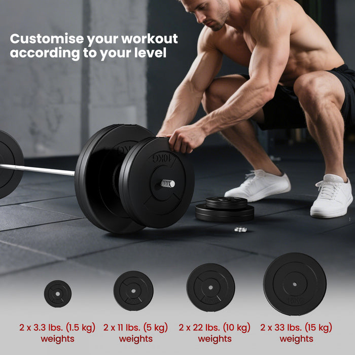 Soozier Ensemble d'Halteres de 154lb pour Salle de Sport a Domicile