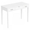 Console de 40 po avec 2 tiroirs et 1 miroir rabattable - blanche