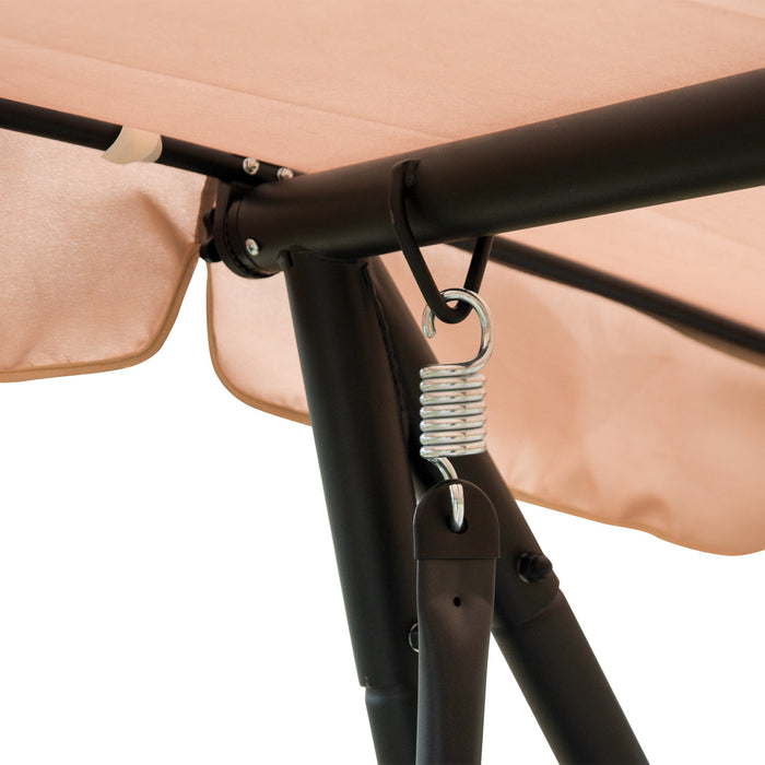 Outsunny Chaise Pivotante De Patio 3 Places Lit Rembourre Convertible