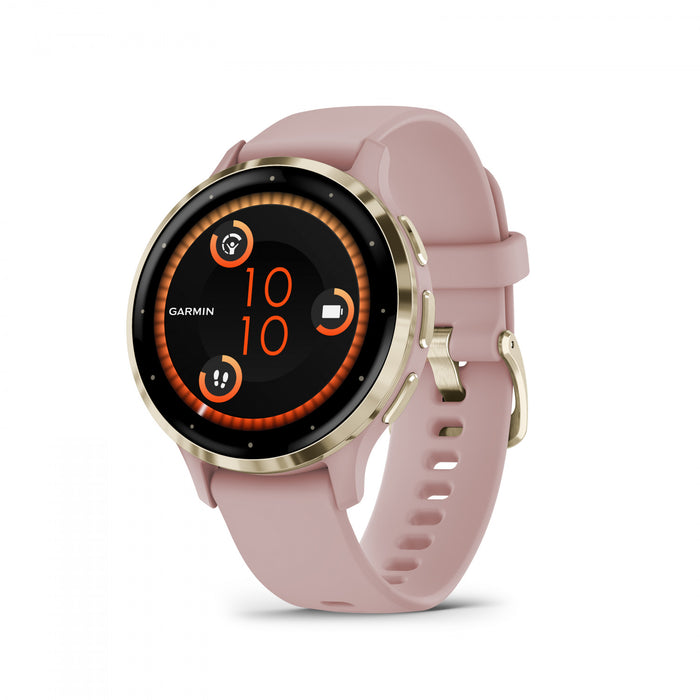 Garmin Venu® 3s Montre Gps Intelligente - Suivi De Sante Avec 14 Jours D'autonomie, 41 Mm - Boitier Rose Poussiere