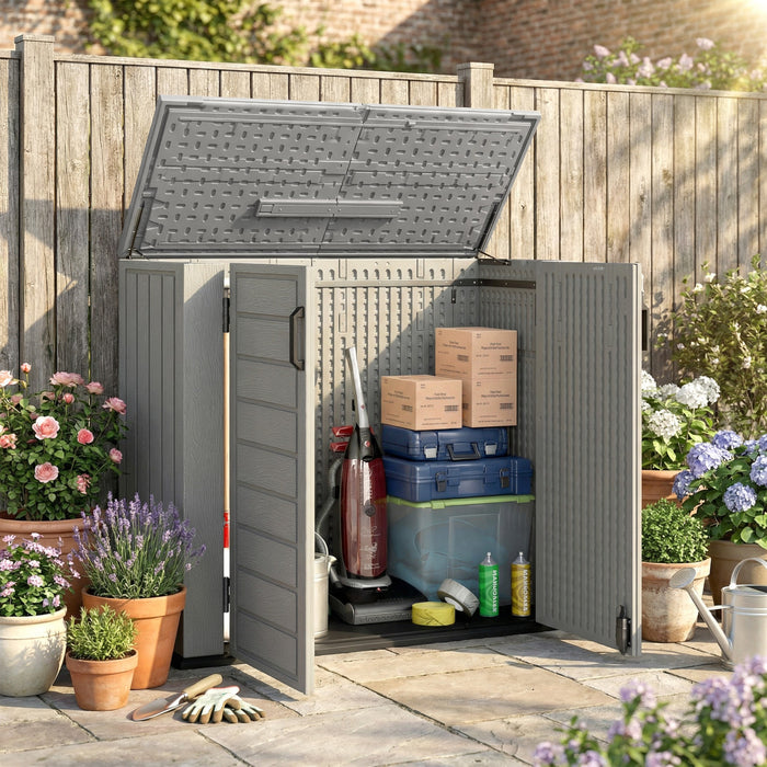 Outsunny Armoire de Rangement Exterieure 940 L, Etanche, Gris