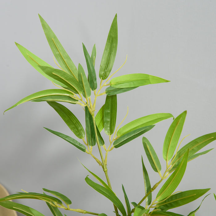 Outsunny Bambou artificiel, fausse plante decorative de 1,2 m en pot