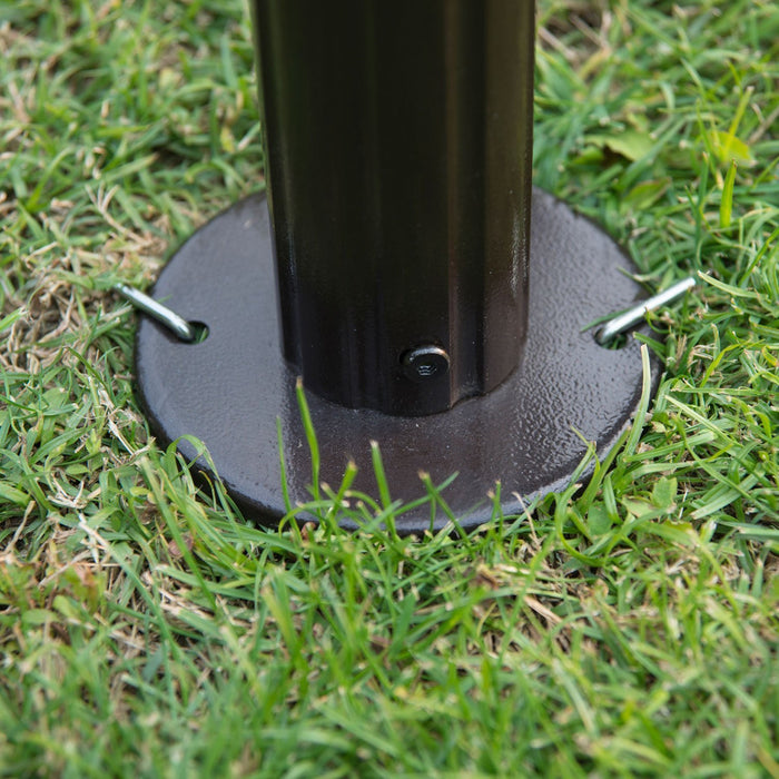 Outsunny 10 X 13pi Belvedere Cadre En Aluminium Tonnelle Auvent Double Niveau Abri De Jardin Avec Filet Et Rideaux, Orange