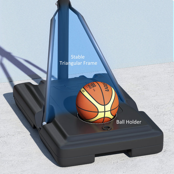Soozier Panier De Basket-ball Portable De 7,7 A 10', Panneau Arriere De 43\"