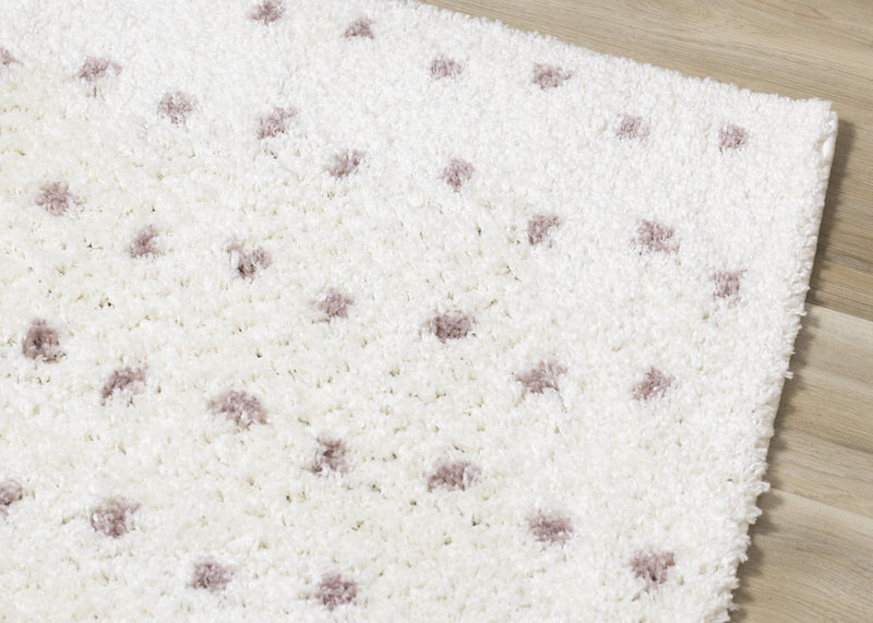 Carpette douce Taylor à motif de pois - 7 pi 10 po x 10 pi 6 po