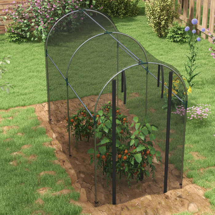 Outsunny Cage De Culture, Tente De Protection Des Plantes De 4' X 8', Noir
