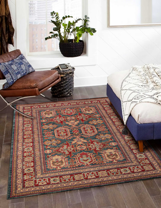 Tapis Traditionnel Lena 9'3\" x 12'6\" en Bleu
