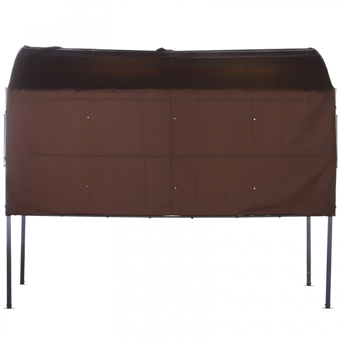 Pergola Tonnelle De Jardin Avec Auvent Reglable Metal Epoxy Polyester Creme