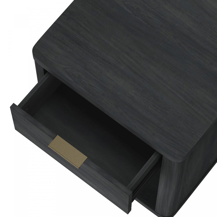 Table de nuit moderne Evelyn 20\" en gris charbon (1 tiroir)