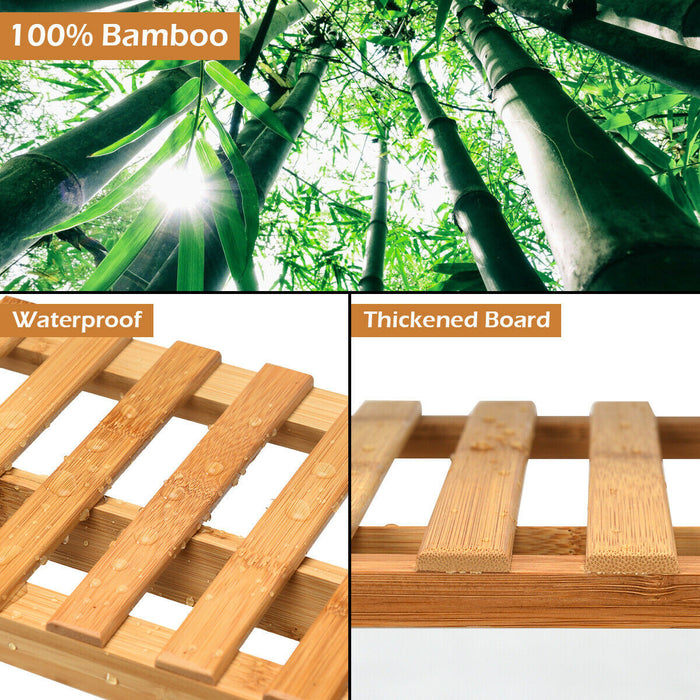 Etagere A Plantes Pliable En Bambou