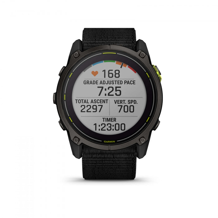 Garmin Enduro 3 Montre GPS Solaire – 51 mm Titane, Verre Saphir, Multi-bande Haute Performance, Autonomie 90 Jours