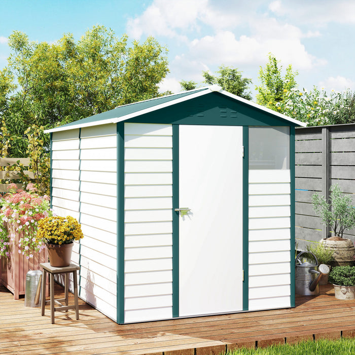 Outsunny Abri de Jardin 9' x 6', Abri de Stockage Metallique, Vert