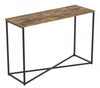 Console de 44 po - bois recyclé brun avec base en métal noir