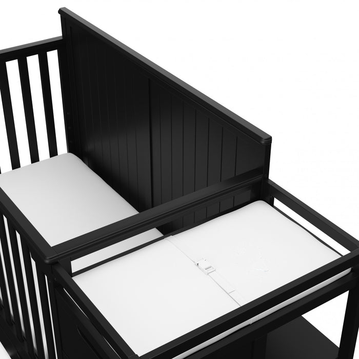 Graco Hadley Lit de bebe convertible 5-en-1 avec table a langer et tiroir - Noir