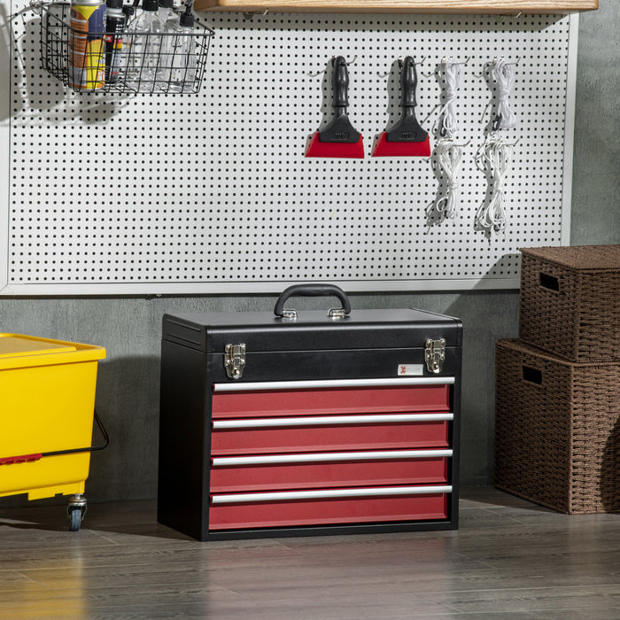 Durhand Boite A Outils En Metal Organisateur De Coffre Avec Tiroirs