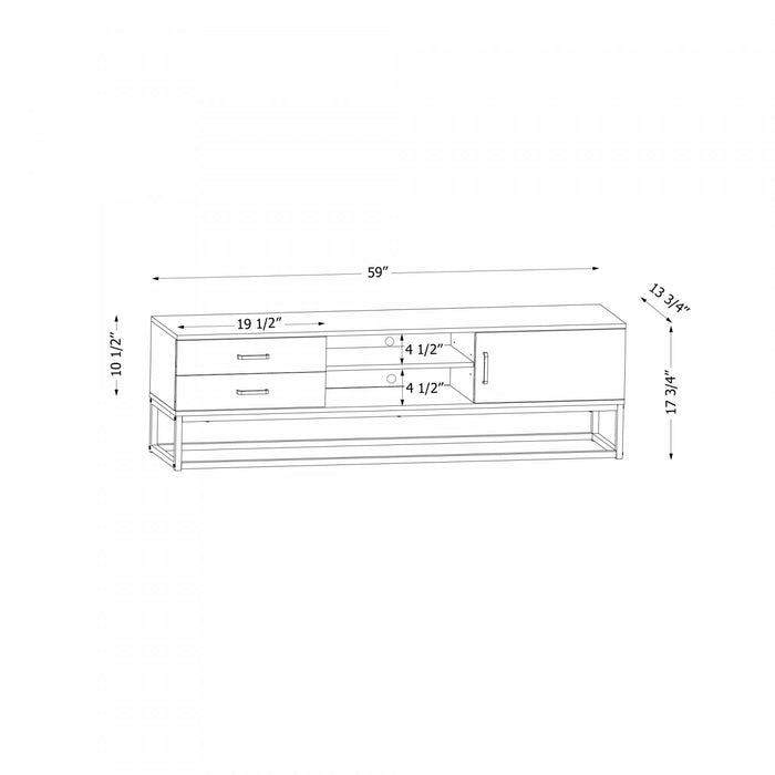 Meuble pour téléviseur Mezzy - chêne nordique