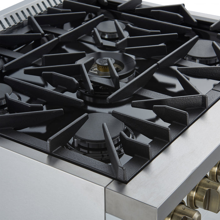 Cuisiniere a double combustible Galiano de 30 po, blanche, 4.32 pi³ - FFSGS6356-30BLK