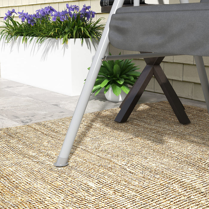 Outsunny Double Balancoire D'exterieur Pour 2 Pers Avec Table, Gris