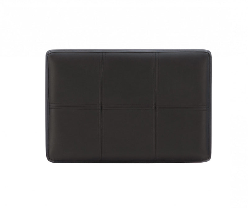 Tabouret Claridge de hauteur comptoir en similicuir noir et sans dossier - ensemble de 2