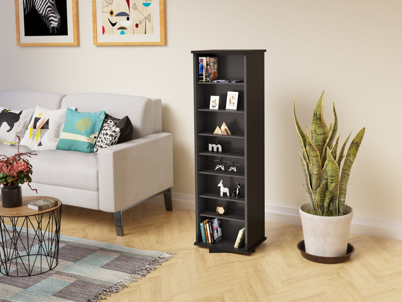 Tour pivotante de 2 côtés - noire