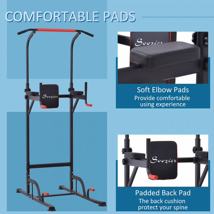 Soozier Station De Barre De Traction Hauteur Reglable, Equipement De Gym