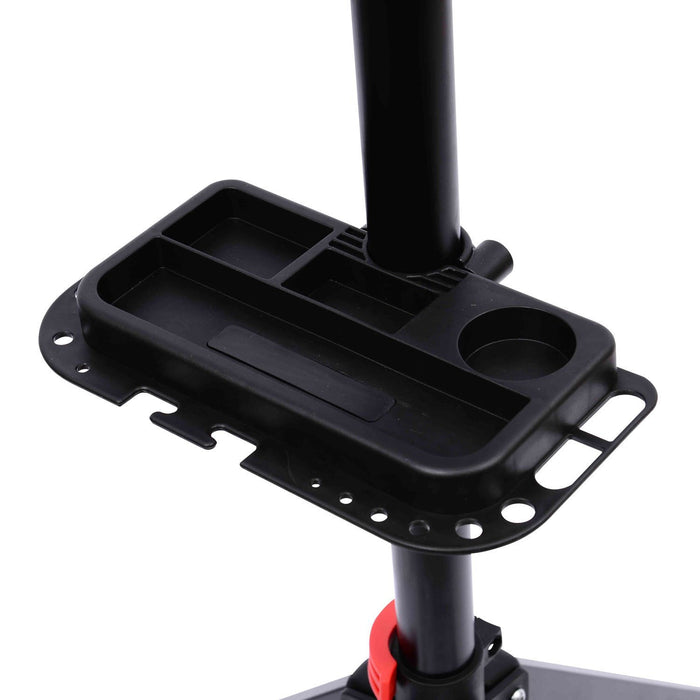 Homcom Support De Travail De Reparation De Velo Bras Telescopique Reglable 190,1 Cm Rack Plateau A Outils Cycle