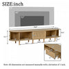 Lucas TV Stand Media Console with Rattan Drawer and Sliding Doors,Natural | Lucas meuble TV – meuble multimedia avec tiroir en rotin et portes coulissantes, finition naturelle
