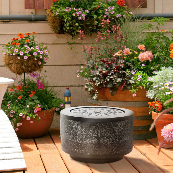 Outsunny Fontaine D'exterieur Avec Lumieres Led Fontaine Cascade De Jardin