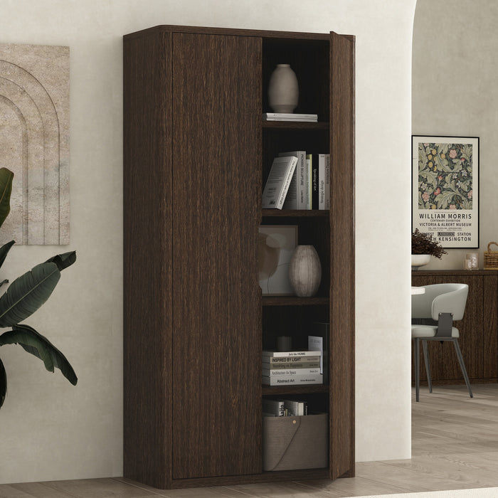 Armoire bibliotheque moderne Rivington 38\" en noyer