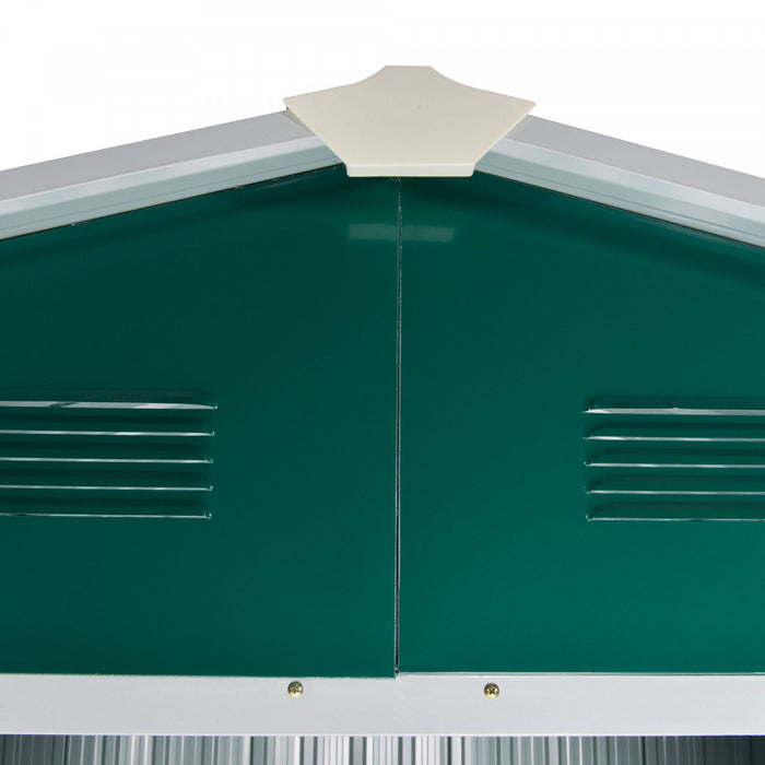 Outsunny Hangar De Rangement 8'x6' Avec Portes Coulissantes, Vert